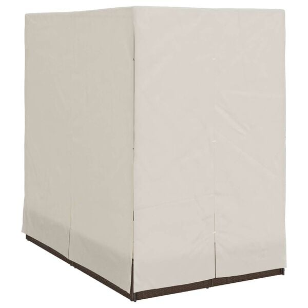 vidaXL Transat double avec toit Marron 205 x 129 x 200 cm Rattan PE