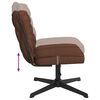 vidaXL Chaise pivotante de bureau Marron Tissu