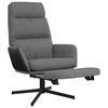 vidaXL Chaise de relaxation avec repose-pied Gris clair Tissu