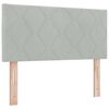 vidaXL T&ecirc;te de lit LED Gris clair 100 cm Velours