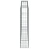 vidaXL Paniers &agrave; gabions arqu&eacute;s 7 pcs 400x50x220/240 cm Fer galvanis&eacute;