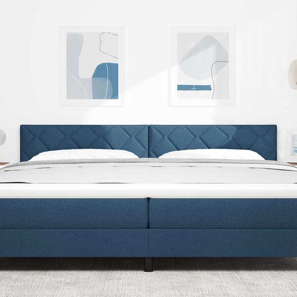 vidaXL T&ecirc;te de lit Bleu 200 cm tissu