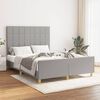 vidaXL Cadre de lit sans matelas gris clair 140x190 cm tissu