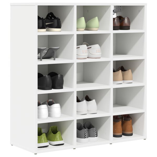 vidaXL Cabinet &agrave; chaussures avec &eacute;tag&egrave;re Blanc 77,5 x 30 x 83,5 cm