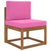 vidaXL Coussin de canap&eacute; d'ext&eacute;rieur 2 pcs Rose Polyester