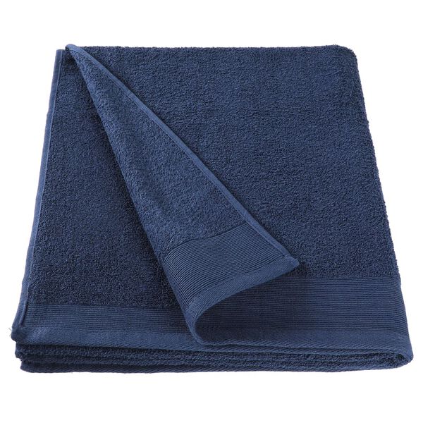 vidaXL Serviettes à main 2 pcs Coton 450 g/m² 50x100 cm Bleu marine