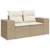 vidaXL Ensemble de canap&eacute; de jardin avec coussin 9 pcs Beige polyrotin