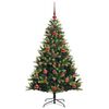 vidaXL Arbre de No&euml;l artificiel &agrave; charni&egrave;res 150 LED Vert 120 cm
