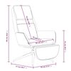vidaXL Chaise de relaxation avec repose-pied Cr&egrave;me Tissu microfibre