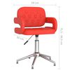 vidaXL Chaise pivotante de salle &agrave; manger Rouge Similicuir