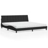 vidaXL Lit avec matelas Hanko noir 200x200 cm velours