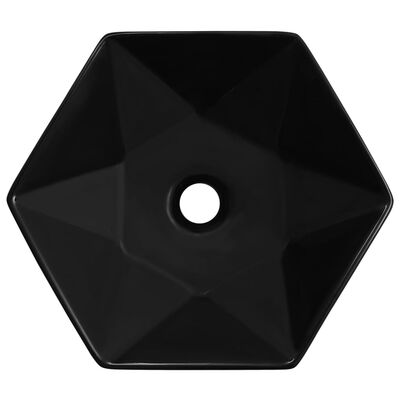 vidaXL Lavabo 41x36,5x12 cm Céramique Noir