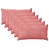 vidaXL Housse de coussin 6 pc HOUTEN Rose 40 x 70 cm Velours