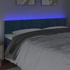 vidaXL T&ecirc;te de lit &agrave; LED Bleu fonc&eacute; 180x5x78/88 cm Velours