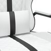 vidaXL Chaise de jeu Blanc et noir Similicuir