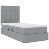 vidaXL Lit avec rangement et matelas Gris clair 100 x 200 cm Polyester