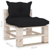 vidaXL Salon palette de jardin 4 pcs avec coussins bois de pin