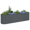 vidaXL Lit surélevé de jardin 320x80x81 cm Acier galvanisé Gris