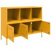 vidaXL Buffet jaune moutarde 100,5x39x79 cm acier