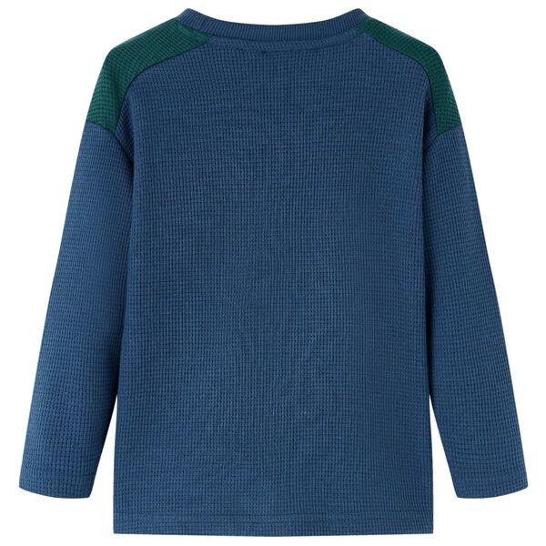 Sweatshirt gaufr&eacute; pour enfants bleu marine 104