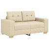 vidaXL Canap&eacute; deux places Cr&egrave;me 160 cm tissu