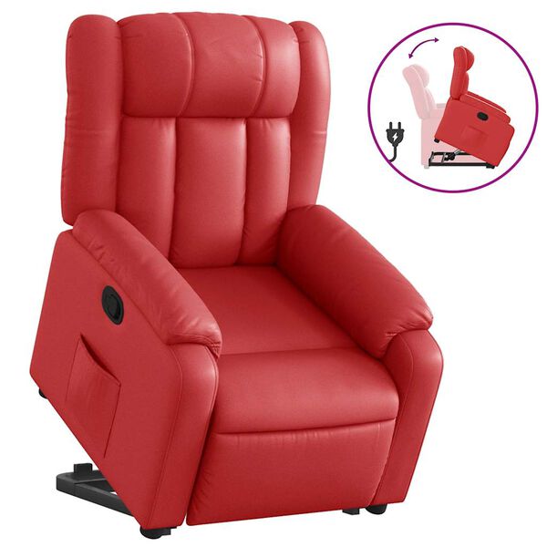 vidaXL Fauteuil inclinable Rouge Similicuir