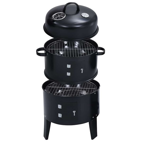 vidaXL Gril barbecue au charbon 3 en 1 40x80 cm