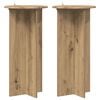 vidaXL Support de Plante 2 pc Ch&ecirc;ne artisanal 40 x 40 x 80 cm