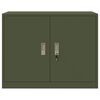 vidaXL Armoire de rangement Vert olive 90 x 40 x 70 cm Acier