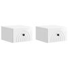vidaXL Cabinet de chevet mural 2 pcs Blanc brillant 33 x 34,5 x 20 cm