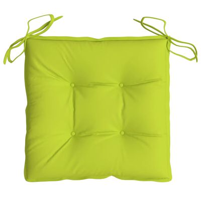 vidaXL Coussins de chaise 4 pcs vert brillant 40x40x7 cm tissu oxford