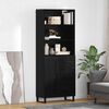 vidaXL Haut Armoire Ch&ecirc;ne noir 69,5 x 34 x 180 cm Bois d'ing&eacute;nierie