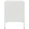 vidaXL Tables de chevet 2 pcs blanc 36x39x50,5 cm acier