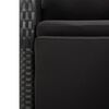 vidaXL Ensemble à manger de jardin 5pcs Noir Poly rotin et acacia