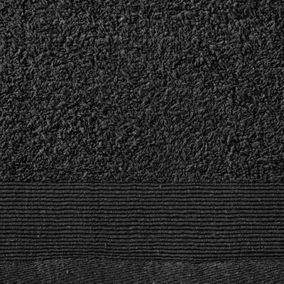 vidaXL Ensemble de serviettes 12 pcs Coton 450 g/m² Noir