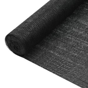 vidaXL Filet brise-vue Noir 1,2x10 m PEHD 75 g/m&sup2;