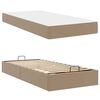 vidaXL Cadre de lit avec matelas avec matelas 2 pcs Tan PVC
