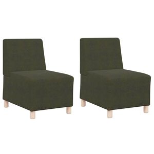 vidaXL Unit&eacute; de Sofa Modulaire Sans Accoudoirs 2 pcs Vert
