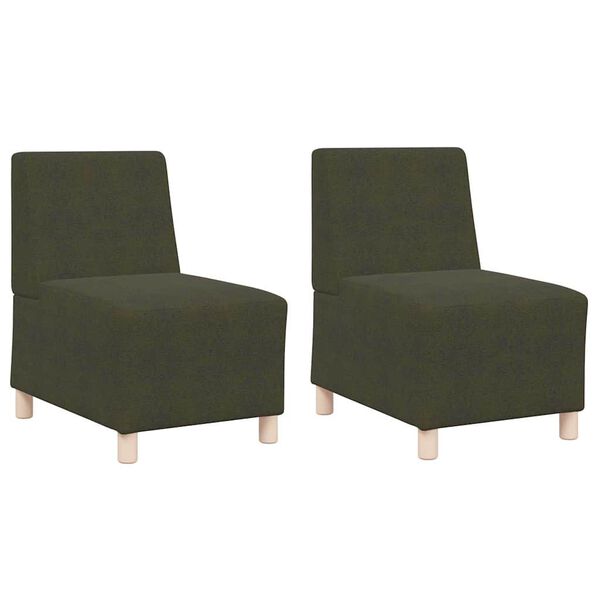 vidaXL Unit&eacute; de Sofa Modulaire Sans Accoudoirs 2 pcs Vert