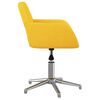 vidaXL Chaise pivotante de bureau Jaune clair Tissu