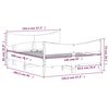 vidaXL Cadre de lit sans matelas cire marron 140x200cm bois pin massif