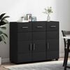 vidaXL Buffet FLORIN Noir 88,5 x 30,5 x 73 cm Bois d'ing&eacute;nierie
