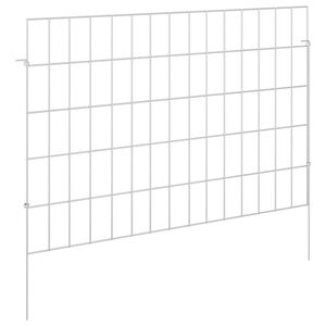 vidaXL Cl&ocirc;ture de jardin avec piquets 24 pc 75 x 50 cm Acier galvanis&eacute;