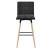 vidaXL Tabouret de bar Noir Tissu