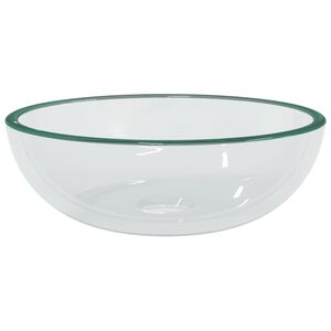 vidaXL Lavabo Verre tremp&eacute; 35x12 cm Transparent