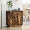 vidaXL Buffet LED Ch&ecirc;ne fum&eacute; 71 x 34,5 x 75 cm Bois d'ing&eacute;nierie
