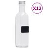 vidaXL Bouteilles en verre avec bouchon &agrave; vis 12 pcs Carr&eacute; 250 ml