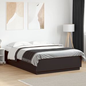 vidaXL Cadre de lit avec LED sans matelas noir 150x200 cm