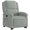 vidaXL Fauteuil inclinable de massage &eacute;lectrique gris clair velours