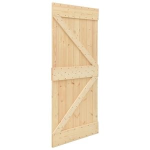 vidaXL Porte NARVIK 80 x 210 cm Bois de pin massif (non trait&eacute;)